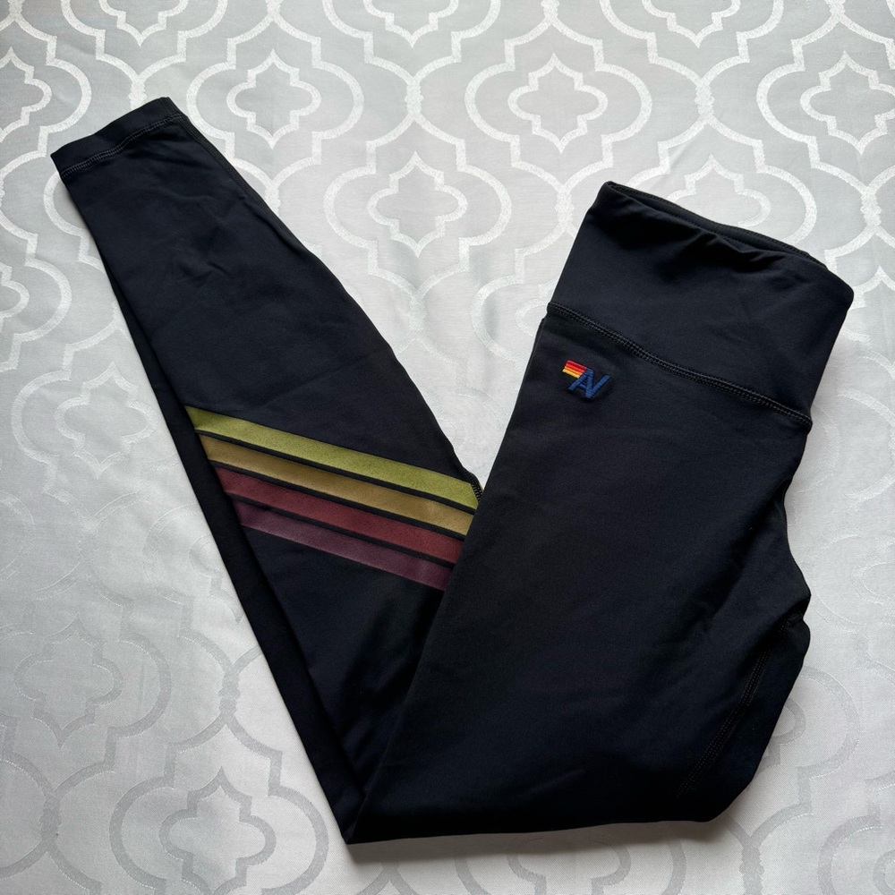 NWOT Black Aviator Nation leggings sz Small 27”